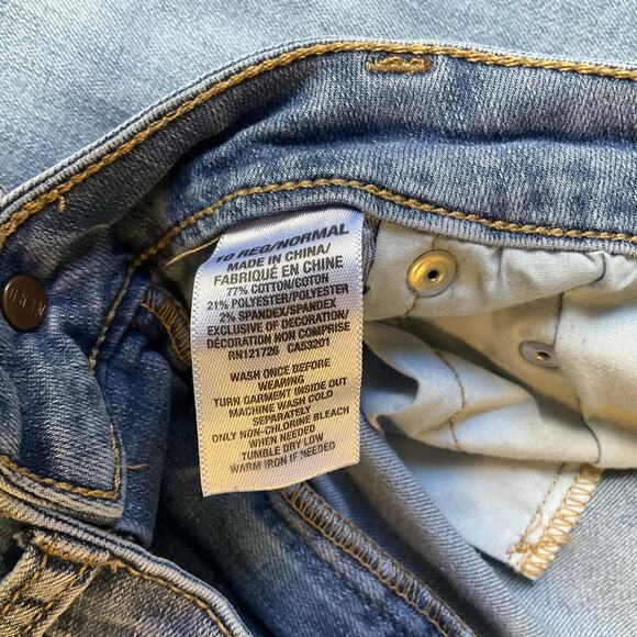 Aeropostale Women Jeggings size 10 Regular Blue High Waisted Stretch Boot Cut - Picture 11 of 12